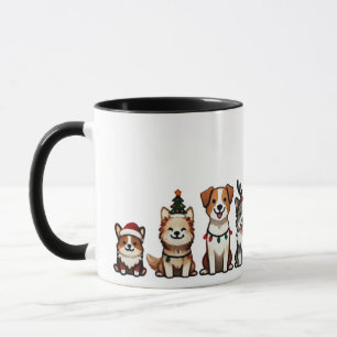 Christmas Holiday Dogs Mugs