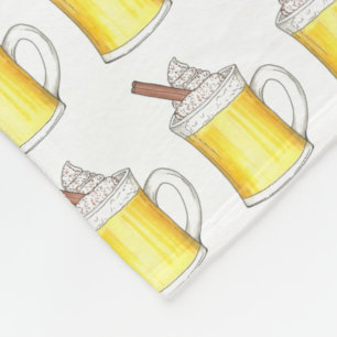 Christmas Holiday Egg Nog Eggnog Winter Drinks Fleece Blanket