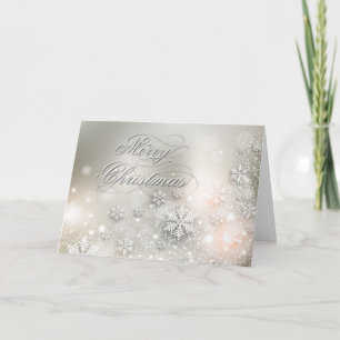 Christmas Holiday Elegant Snowflake Card
