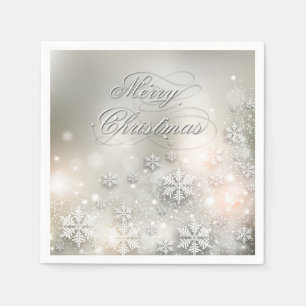 Christmas Holiday Elegant Snowflake Napkin