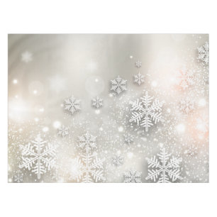 Christmas Holiday Elegant Snowflake Tablecloth
