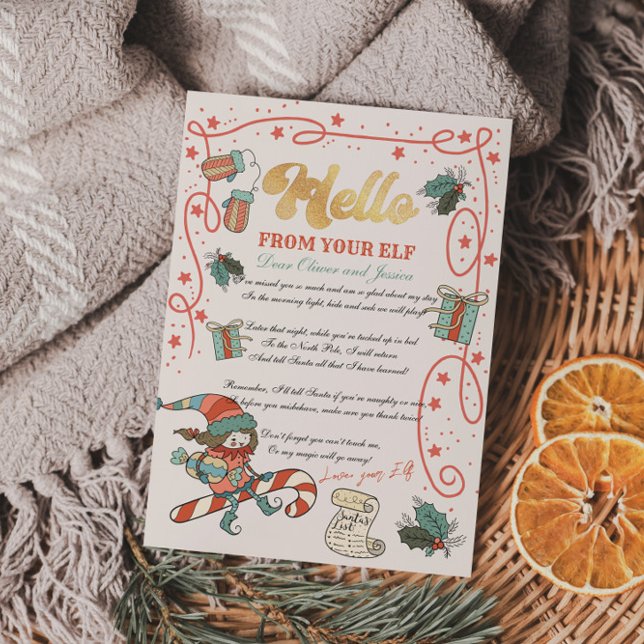 Christmas Holiday Elf Return Letter Invitation (Creator Uploaded)