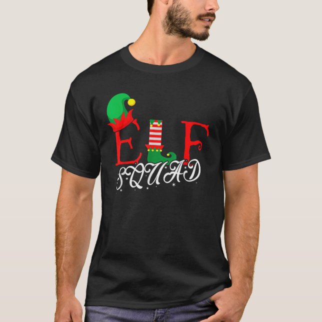 Christmas Holiday Elf Squad Xmas Elves Funny  T-Shirt (Front)