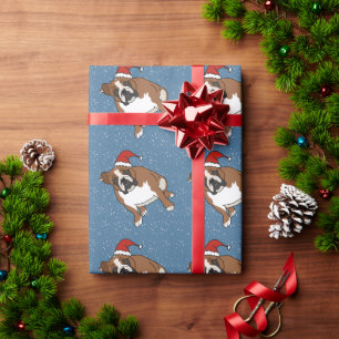 Christmas Holiday English Bulldog  Wrapping Paper