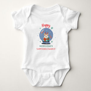 Christmas Holiday Family Matching Dog Howlidays Baby Bodysuit