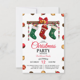 Christmas Holiday Family Party Invitation