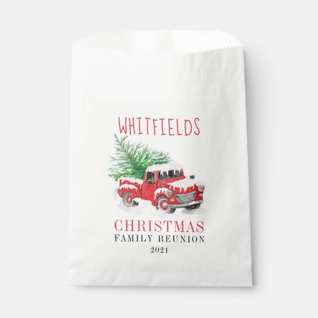 Christmas Holiday Family Reunion Favour Bag (Front)