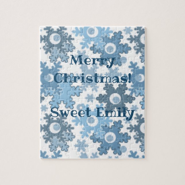 Christmas holiday festive winter snowflakes bright jigsaw puzzle (Vertical)