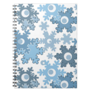 Christmas holiday festive winter snowflakes bright notebook