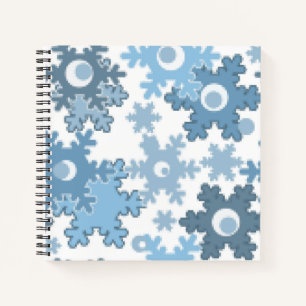 Christmas holiday festive winter snowflakes bright notebook