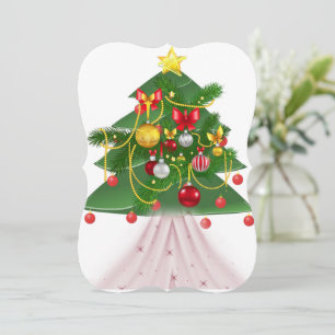 Christmas Holiday Flat Greeting Card