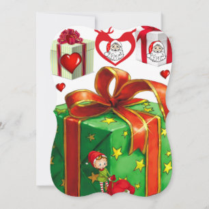 Christmas Holiday Flat Greeting Card