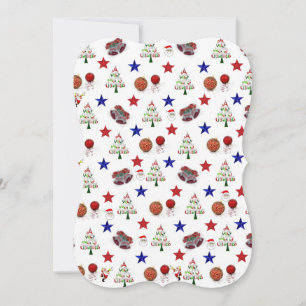 Christmas Holiday Flat Greeting Card