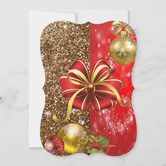 Christmas Holiday Flat Greeting Card (Front)