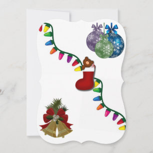 Christmas Holiday Flat Greeting Card