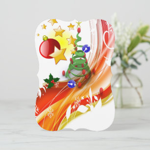 Christmas Holiday Flat Greeting Card