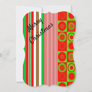 Christmas Holiday Flat Greeting Card, Card