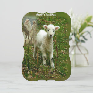 Christmas Holiday Flat Greeting Card, Jesus Christ Card