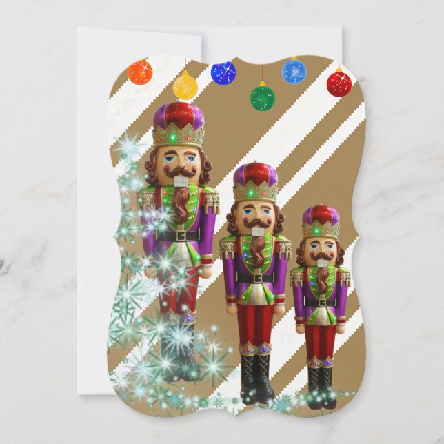 Christmas Holiday Flat Greeting Card, Soldier Card (Front)