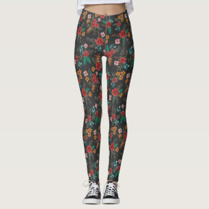 Christmas Holiday   Flowers   Leggings