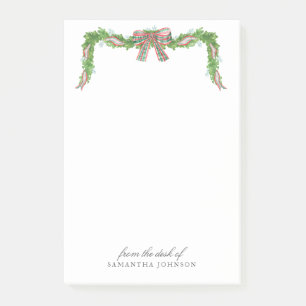 Christmas Holiday Garland Bow From The Desk Of Post-it Notes