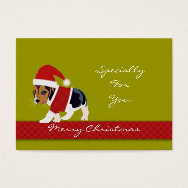 Christmas Holiday Gift Tag (Dog) - Personalise (Front)