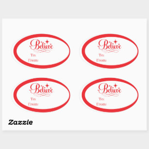 Christmas Holiday Gift Tag Sticker