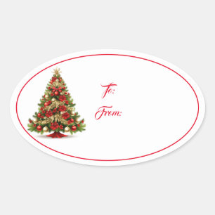 Christmas Holiday Gift Tag Sticker