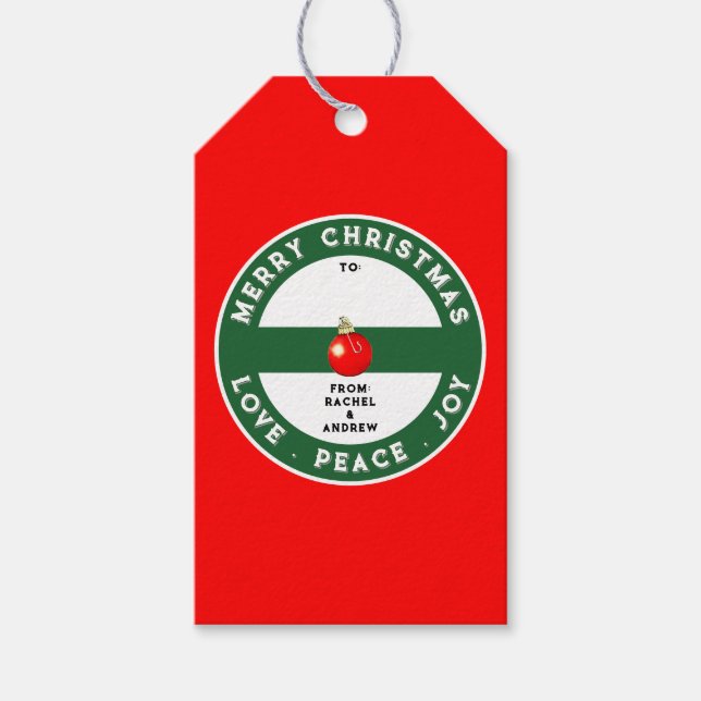 Christmas Holiday Gift Tags (Front)