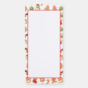 Christmas Holiday Gingerbread Cookies Magnetic Notepad
