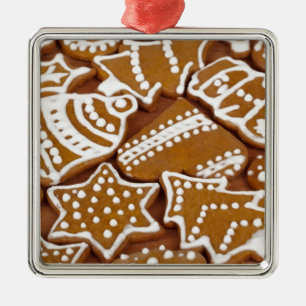 Christmas Holiday Gingerbread Cookies Metal Tree Decoration