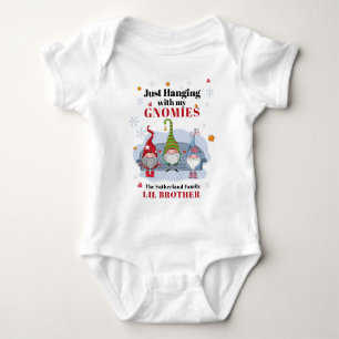 Christmas Holiday Gnomes Family Matching Brother Baby Bodysuit