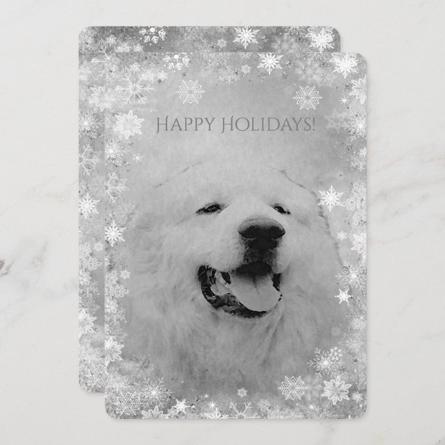 Christmas Holiday - Great Pyrenees Holidays Invitation (Front/Back)