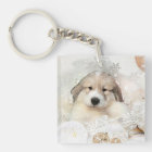 Christmas Holiday Great Pyrenees Pup Watercolor