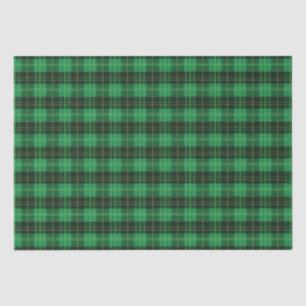 Christmas Holiday Green and Black Plaid Tissue Paper