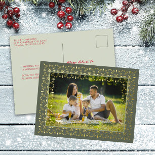 Christmas Holiday Green Snowflake Classic 1 Photo