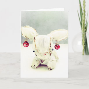Christmas Holiday Greeting Card with Aldo a rabbit
