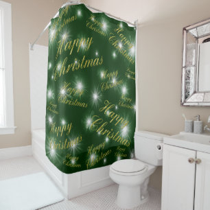 christmas, holiday, happy, xmas, year, new, winter shower curtain