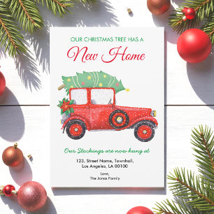 Christmas Holiday Home Moving Red Truck Announcement
