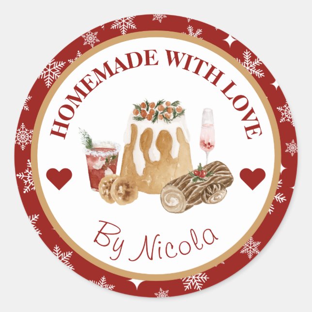 Christmas Holiday Homemade Baking Label (Front)