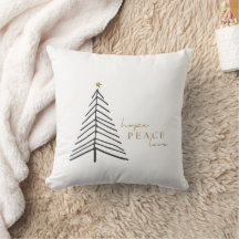 Christmas Holiday hope peace love Throw Pillows