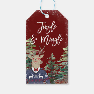 Christmas holiday jingle and mingle gift tags