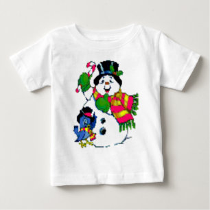 Christmas Holiday Jolly Snowman Kid's Shirt