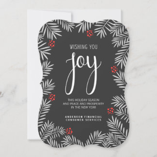 Christmas Holiday Joy Chalkboard Pine Branch