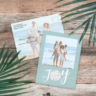 Christmas Holiday Joy Photo Simple Beach Budget 