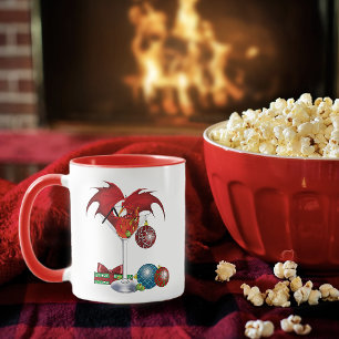 Christmas Holiday Joy Red Dragon Cocktail Cheer Mug
