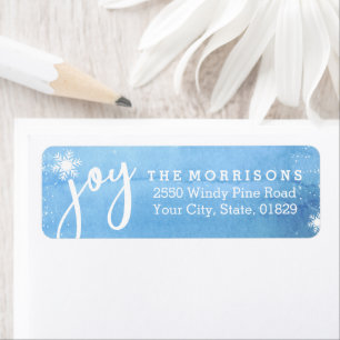 Christmas Holiday Joy Snowflake Return Address Return Address Label