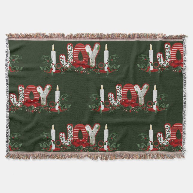 Christmas Holiday Joy Throw Blanket (Front)