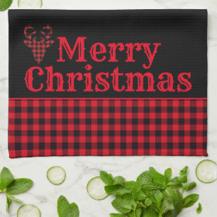 Christmas Holiday Kitchen Towel Buffalo Plaid