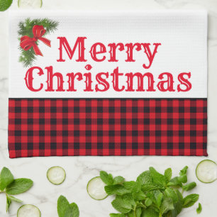 Christmas Holiday Kitchen Towel Buffalo Plaid